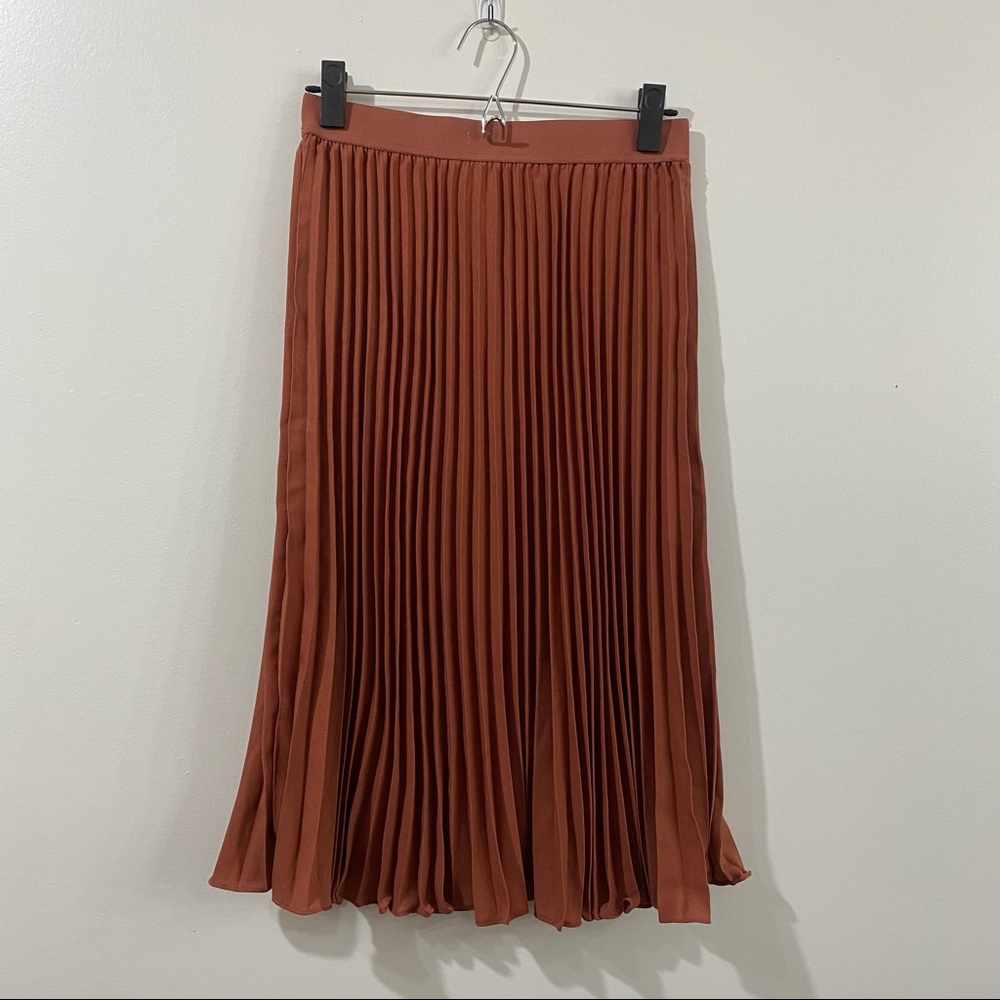 NWT Kate Kasin Salmon/Mauve Midi Skirt Size Small